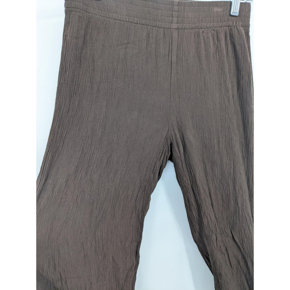 Babaton Pants Womens 2XS Brown Crinkle Pull On Elastic Waist‎ Lenzing Viscose - Picture 3 of 10